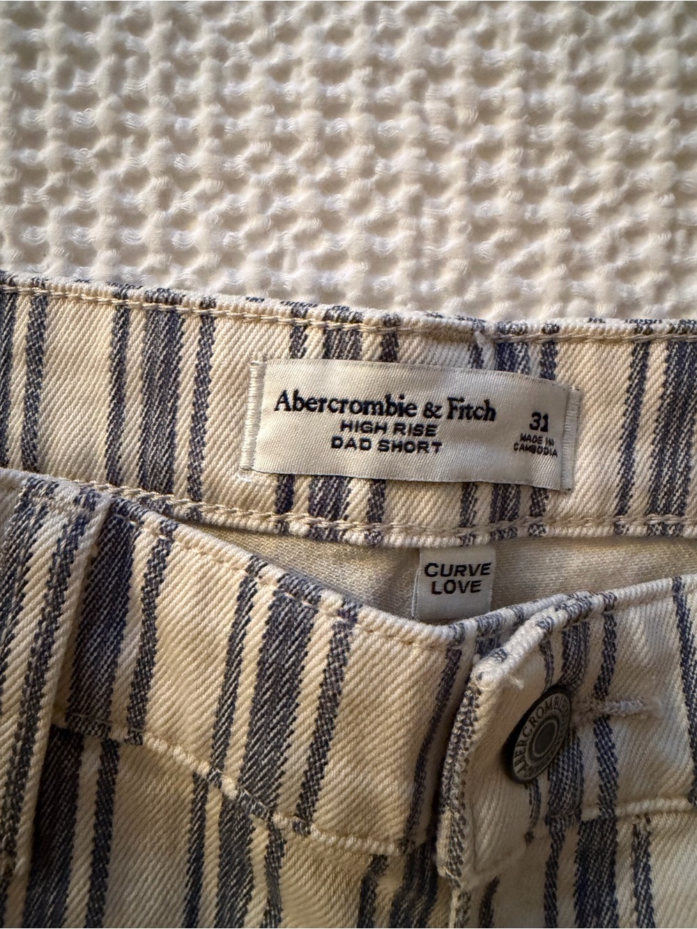 Striped High Rise Dad Short - Picture 2 of 2